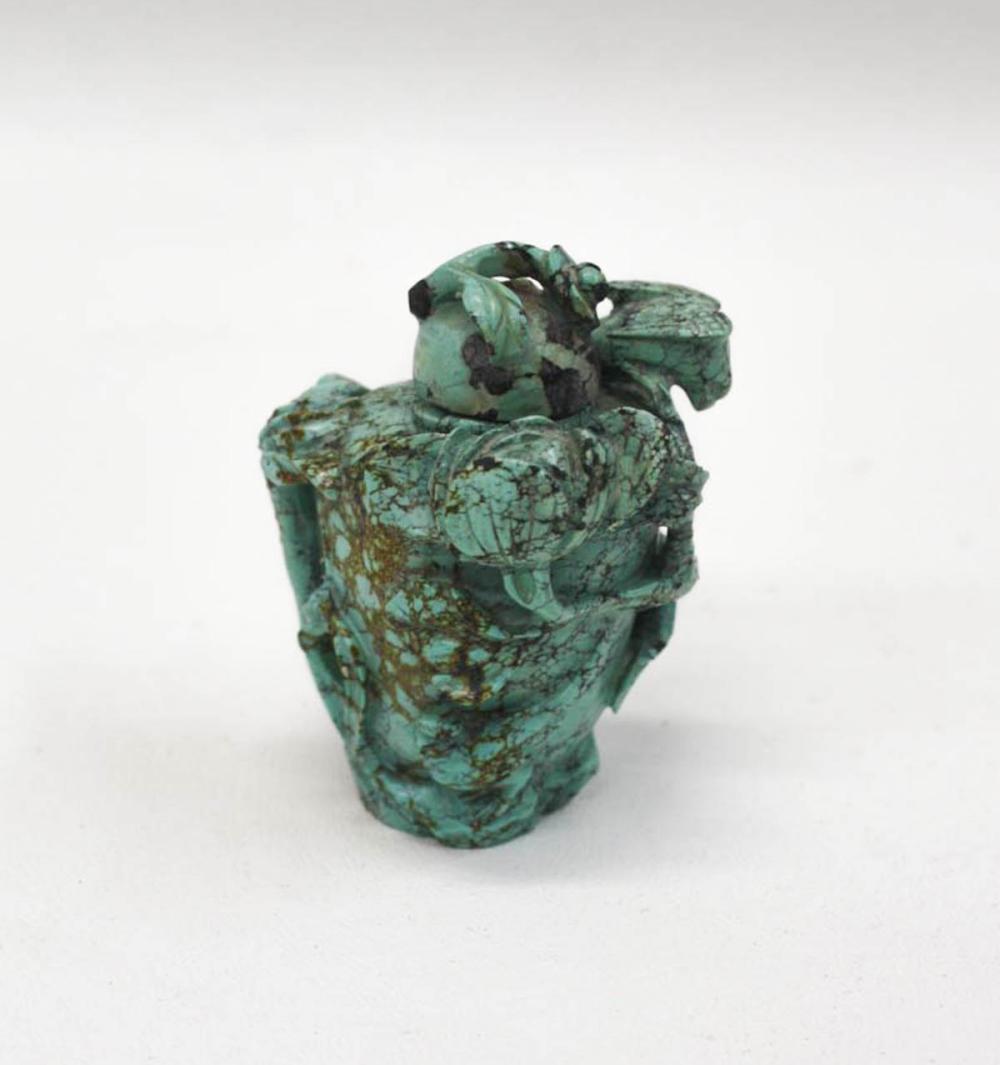 CHINESE CARVED TURQUOISE SNUFF