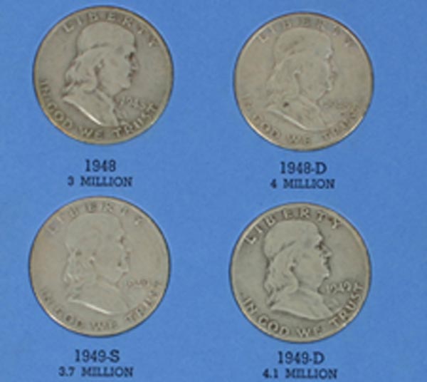 29 Franklin Halves Silver Book 4ee0e