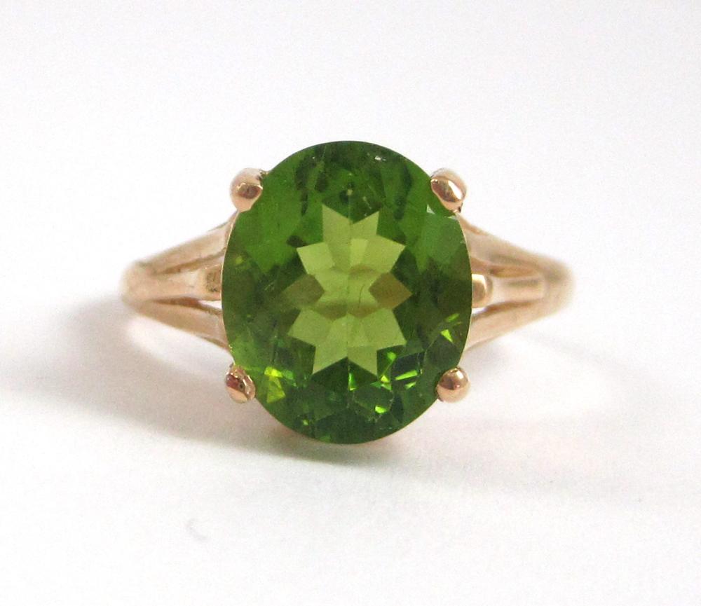 PERIDOT AND FOURTEEN KARAT GOLD