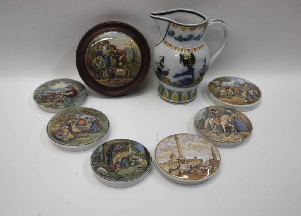 EIGHT PIECE ENGLISH PRATTWARE COLLECTION  314d0b