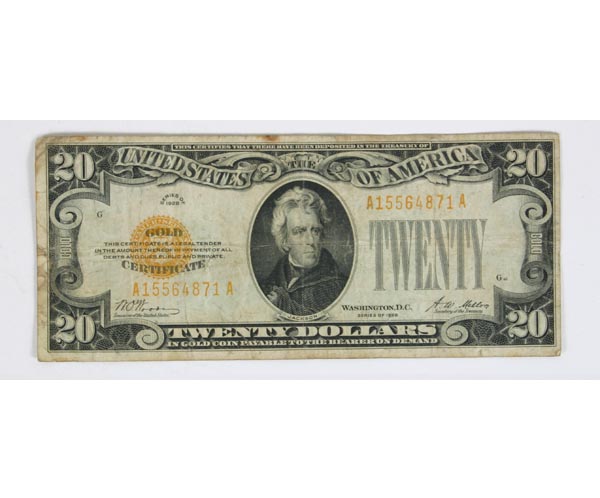 $20 Gold Certificate Series of