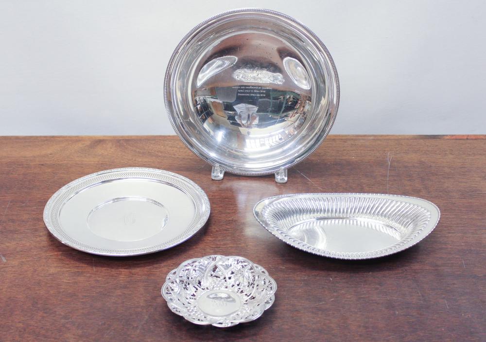 FOUR STERLING SILVER HOLLOWWARE