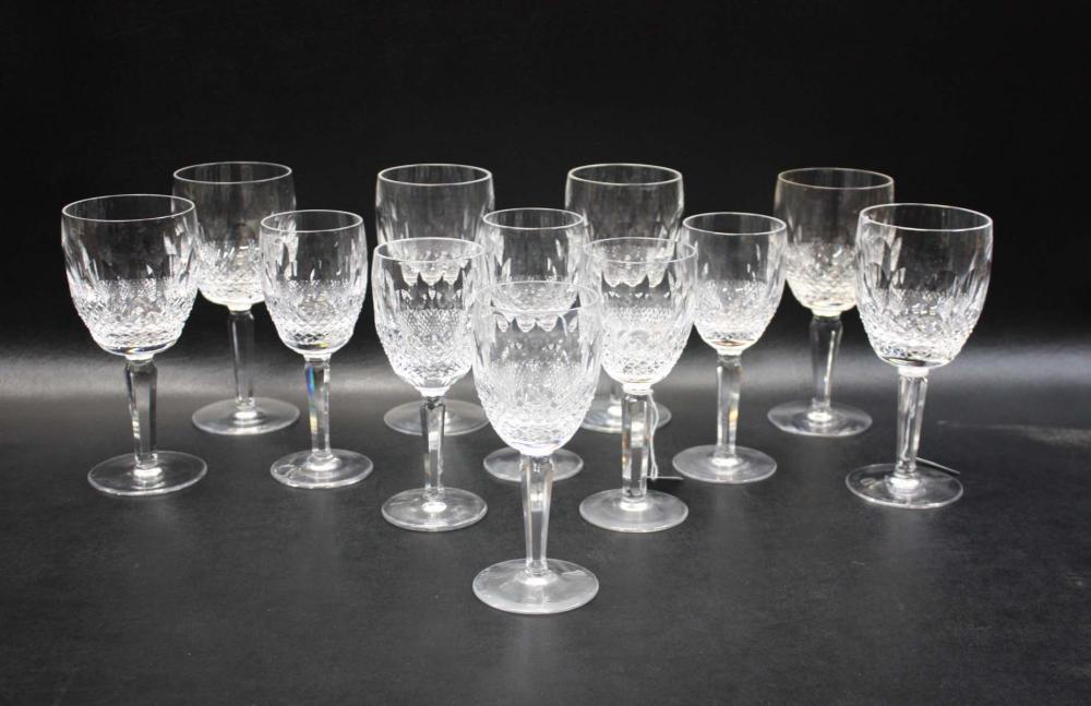 TWELVE WATERFORD COLLEEN CUT CRYSTAL