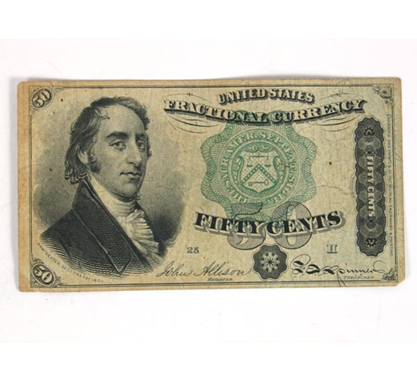 50 Cents Fractional Currency 1869-1875