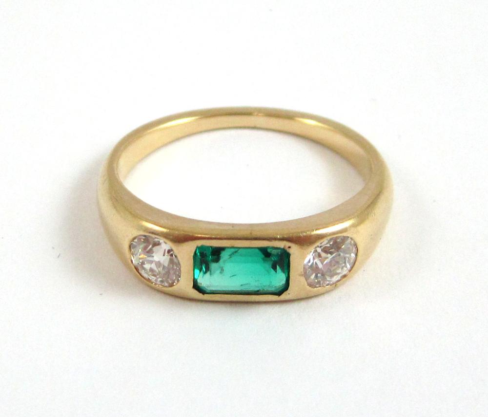 DIAMOND EMERALD AND FOURTEEN KARAT 314d67