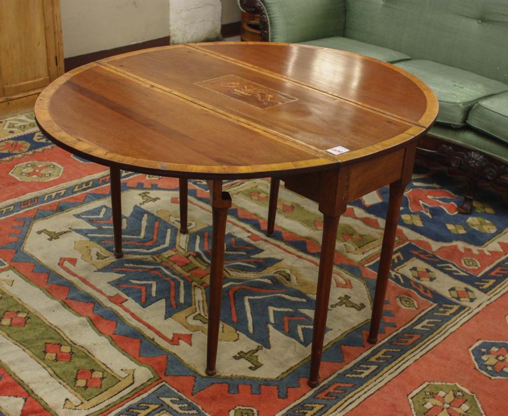 FEDERAL STYLE INLAID MAHOGANY DROP-LEAF