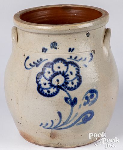 FOUR-GALLON STONEWARE CROCK, 19TH