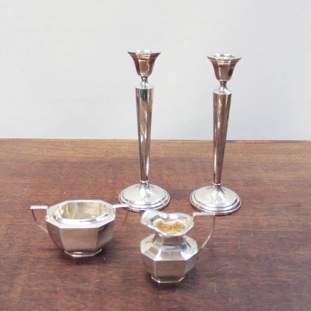 FOUR STERLING SILVER TABLEWARE 314eb0