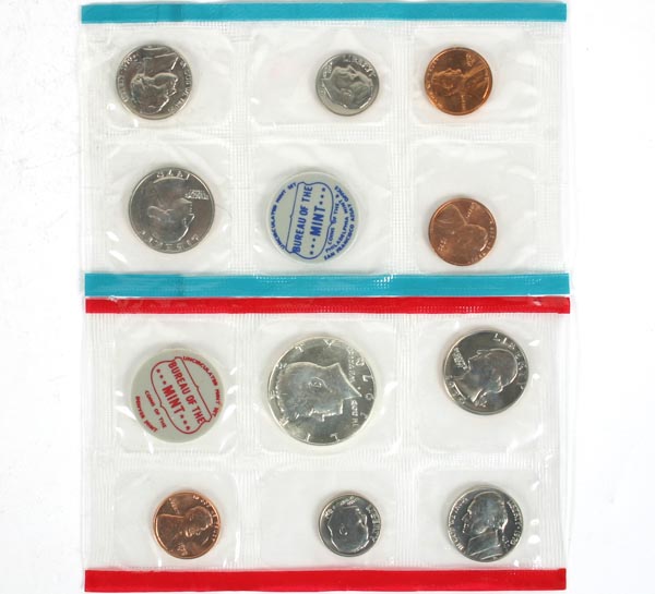 Seven US Mint Sets (4)1968, 1969, (2)1970