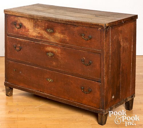 PAINTED OAK CHEST OF DRAWERS 19TH 314ece