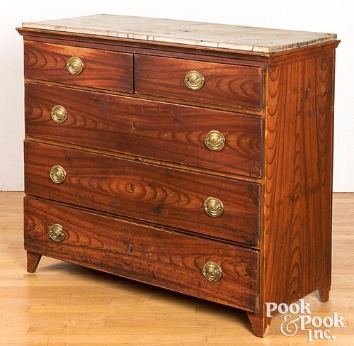 PAINTED PINE CHEST OF DRAWERS  314ed1