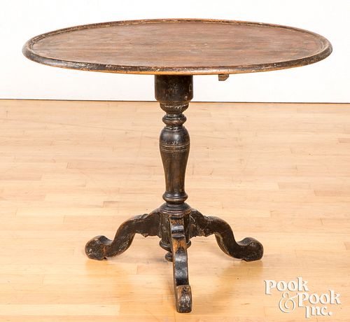 PAINTED PINE TILT TOP CANDLESTAND  314ee1