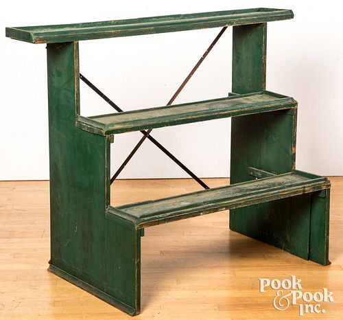 PAINTED TIERED PLANT STAND, EARLY 20TH