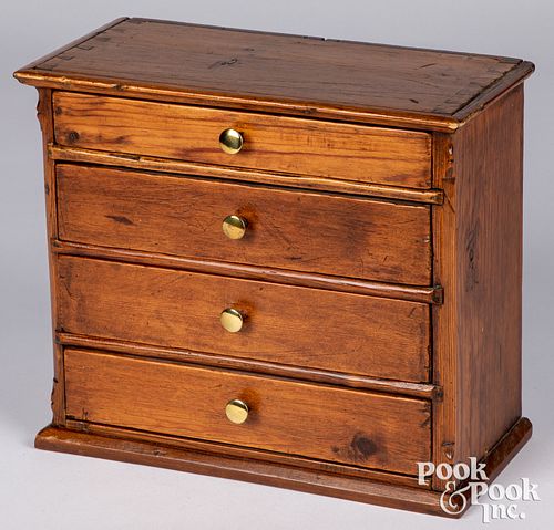 MINIATURE PINE DOLL CHEST OF DRAWERS  314f22