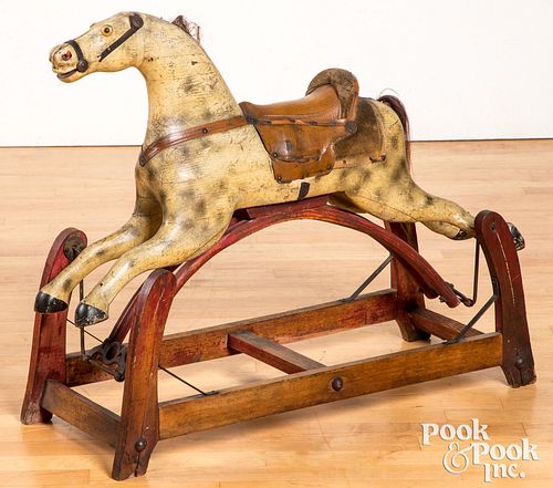 CARVED AND PAINTED HOBBY HORSE  314f3e