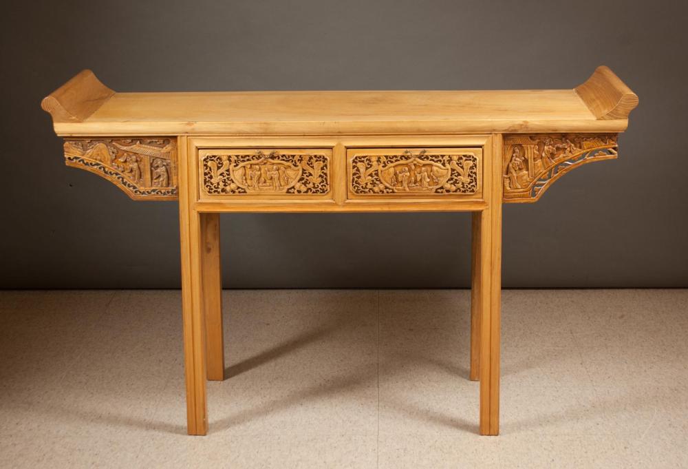 CHINESE CARVED HUAMU BIRCH ALTAR 314f56