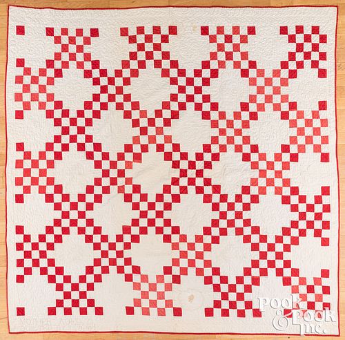 RED AND WHITE IRISH CHAIN QUILTRed 314f60