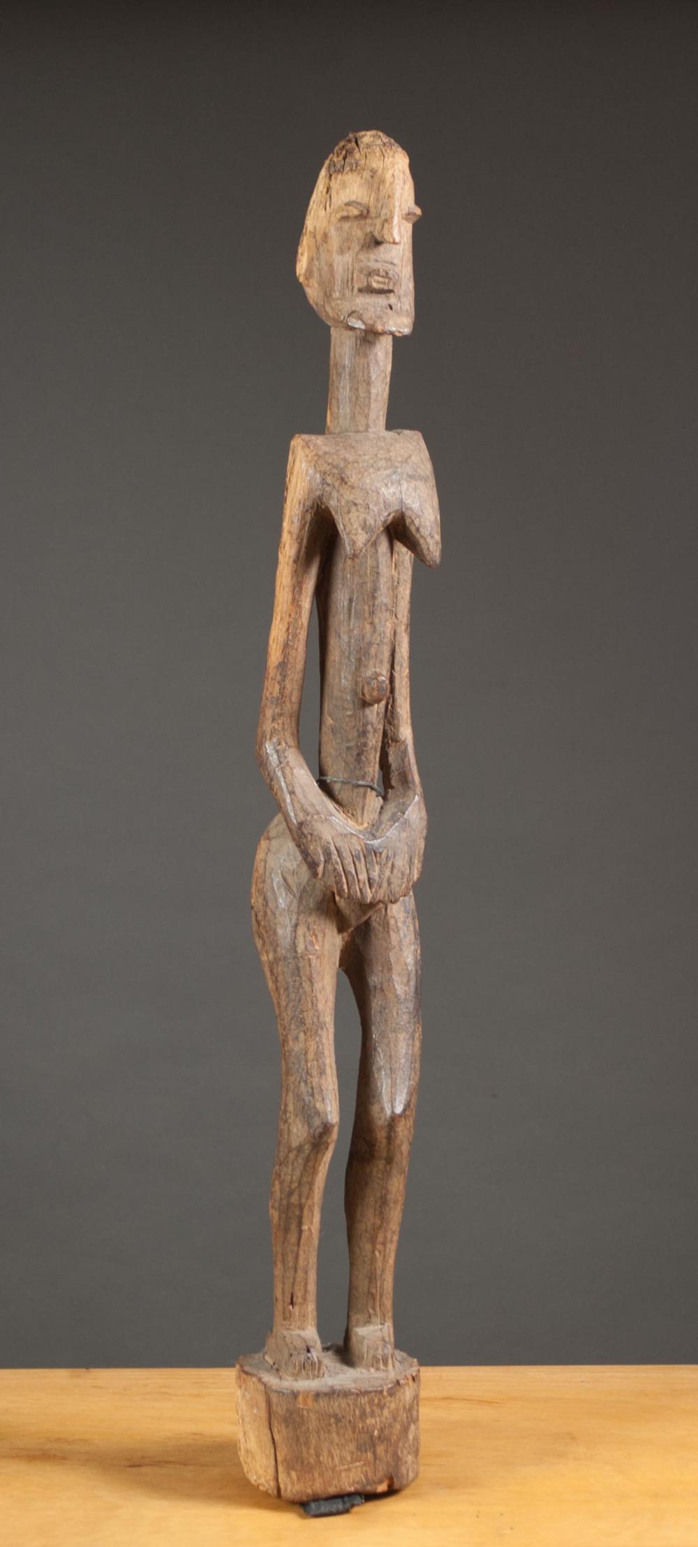 AFRICAN CARVED WOOD DOGON FIGURE,