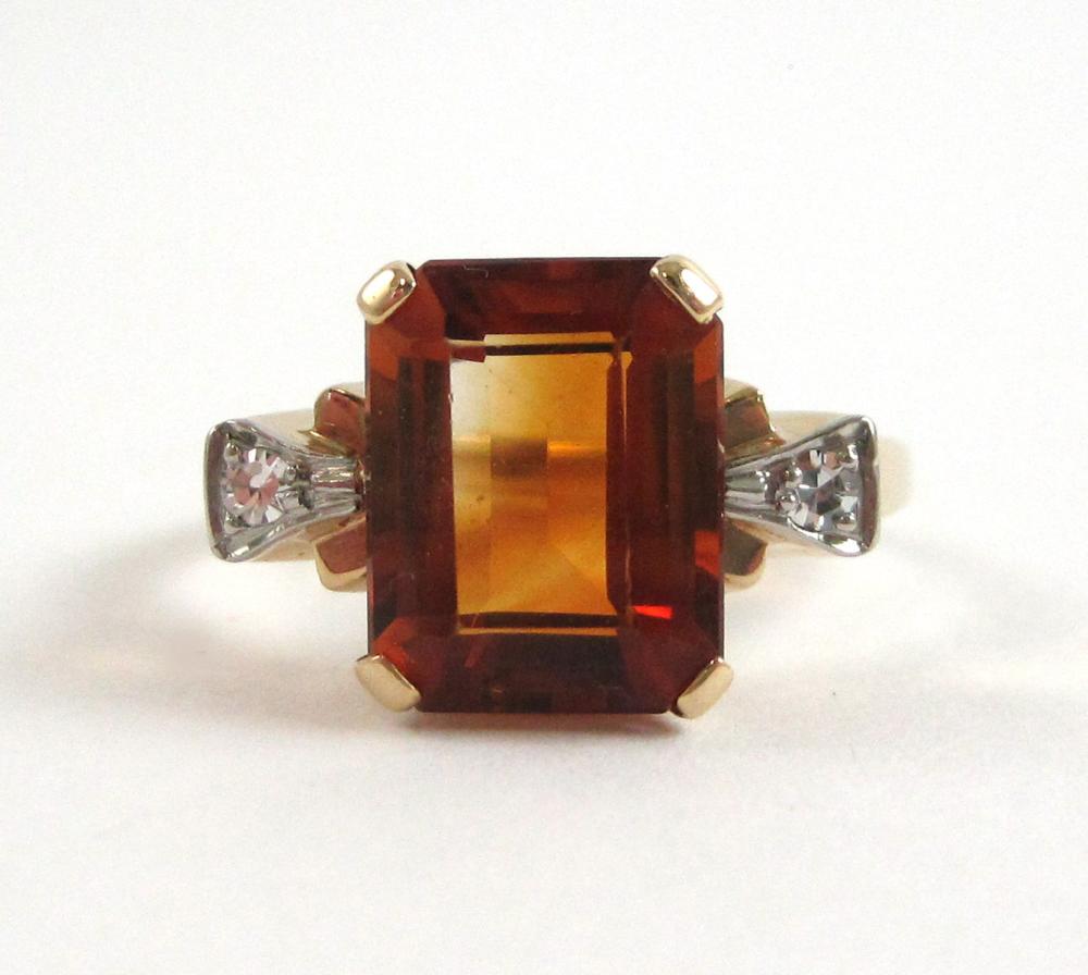 CITRINE DIAMOND AND FOURTEEN KARAT 3150ec