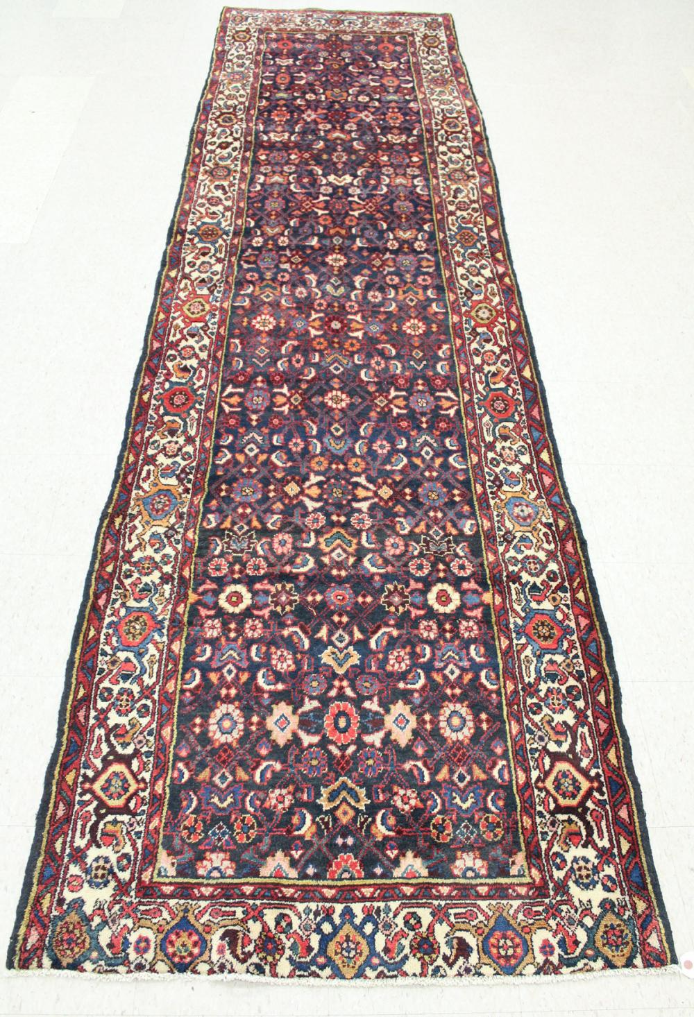 HAND KNOTTED PERSIAN HALL RUG,