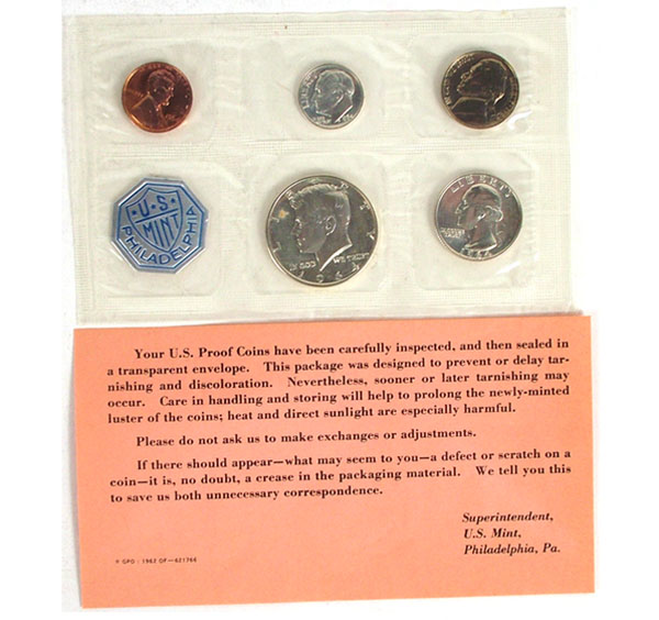 Five 1964 Proof Sets First Kennedy 4ee81