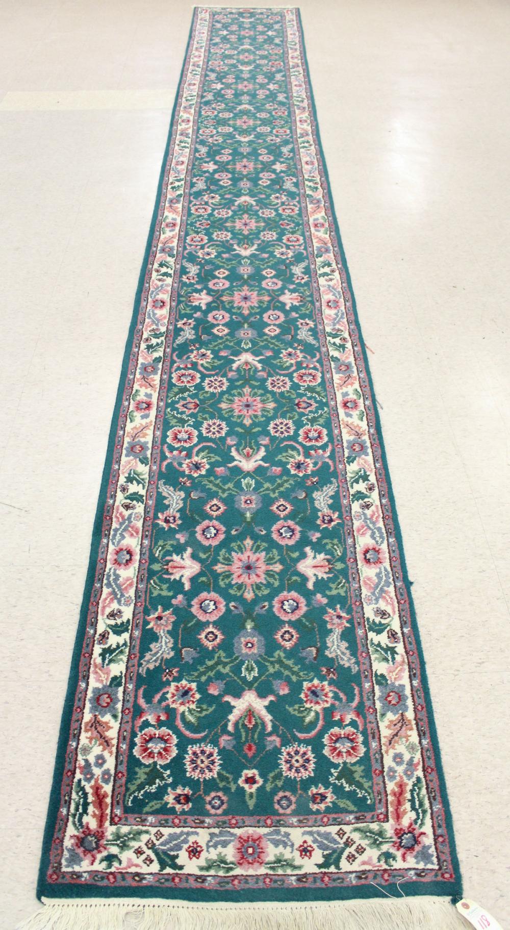 HAND KNOTTED ORIENTAL RUNNER, INDO-PERSIAN,