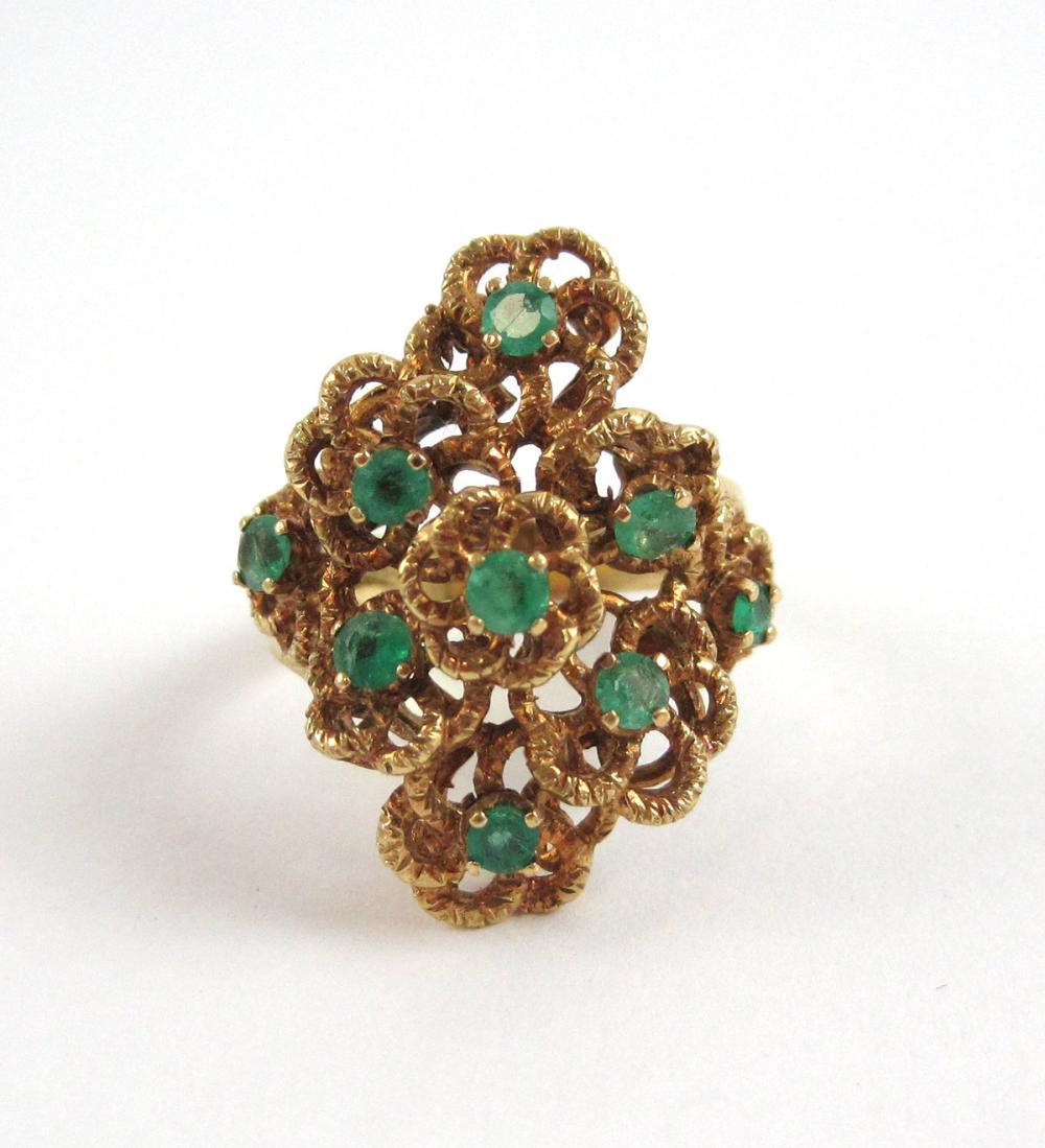 EMERALD AND EIGHTEEN KARAT GOLD