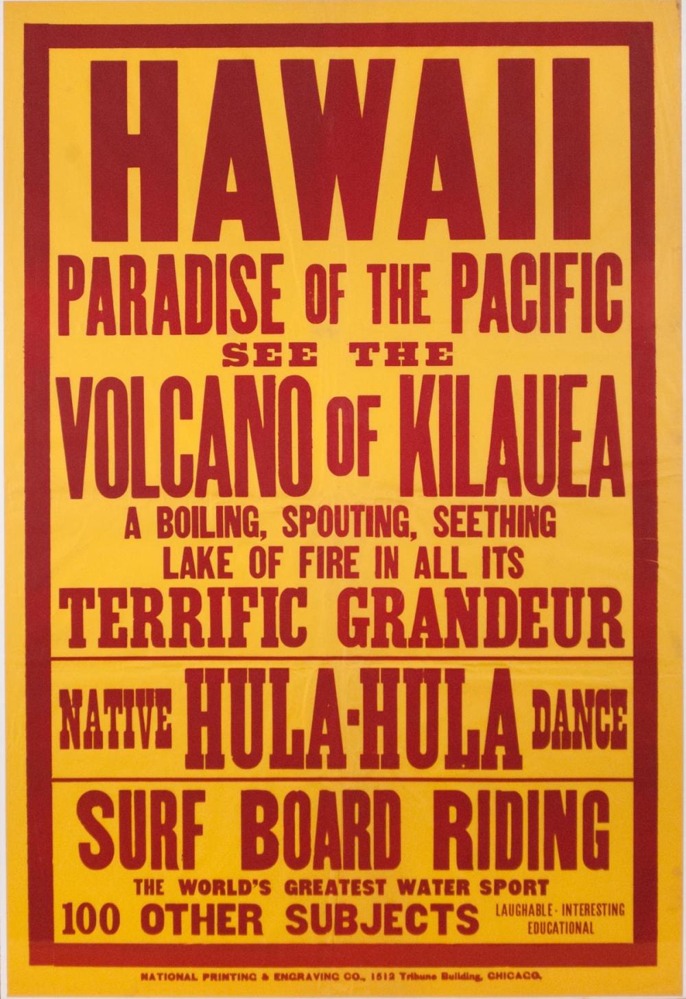 VINTAGE HAWAII TRAVEL POSTER: HAWAII,