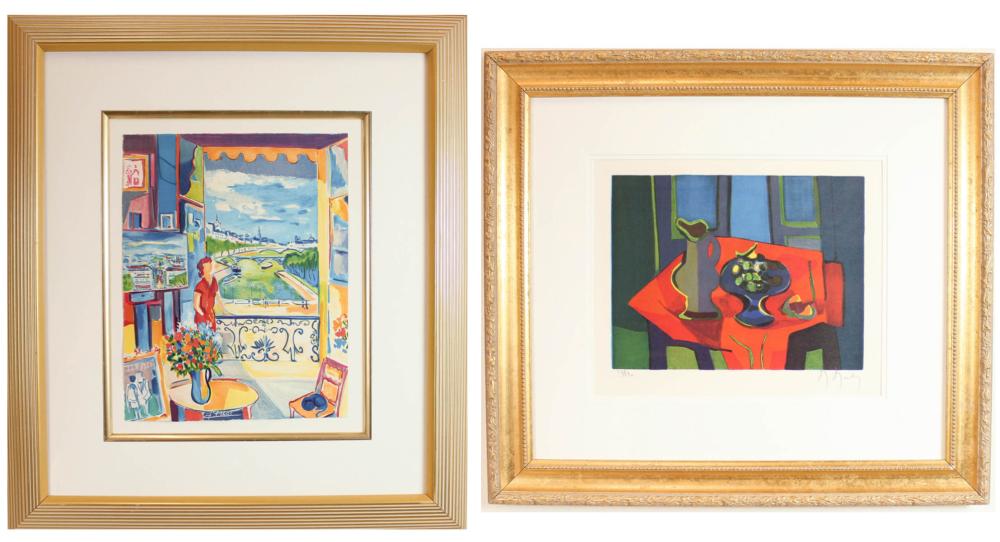 TWO LITHOGRAPHS MARCEL MOULY FRANCE  31516e