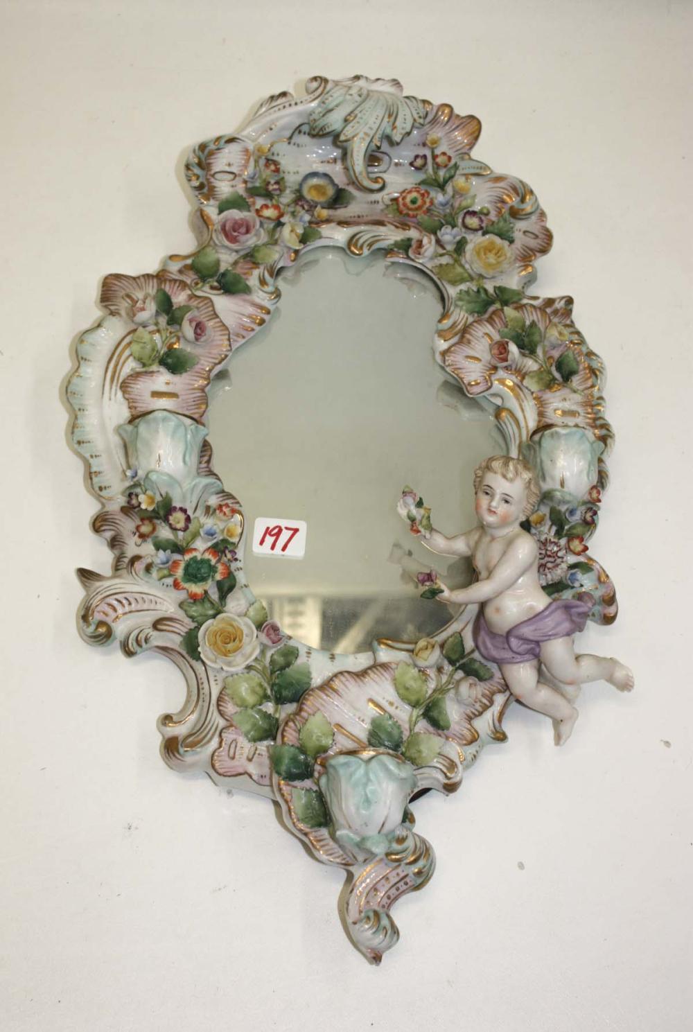 GERMAN ROCOCO STYLE PORCELAIN MIRRORED 315170