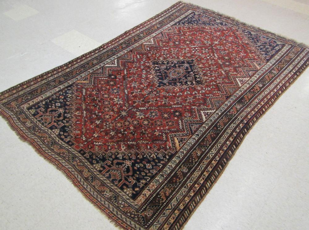 SEMI ANTIQUE PERSIAN SHIRAZ RUG  3151c8