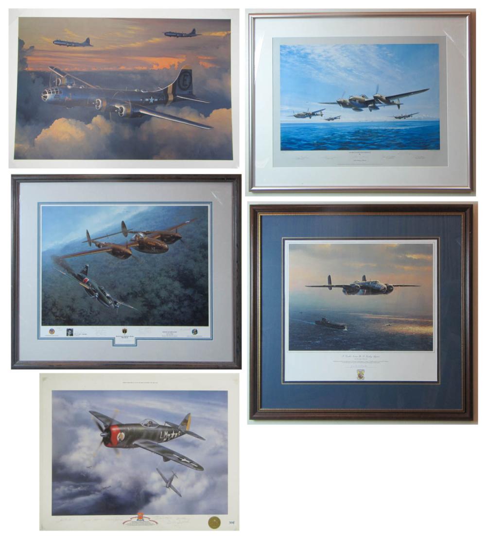 FIVE AVIATION OFFSET LITHOGRAPHS  3151de