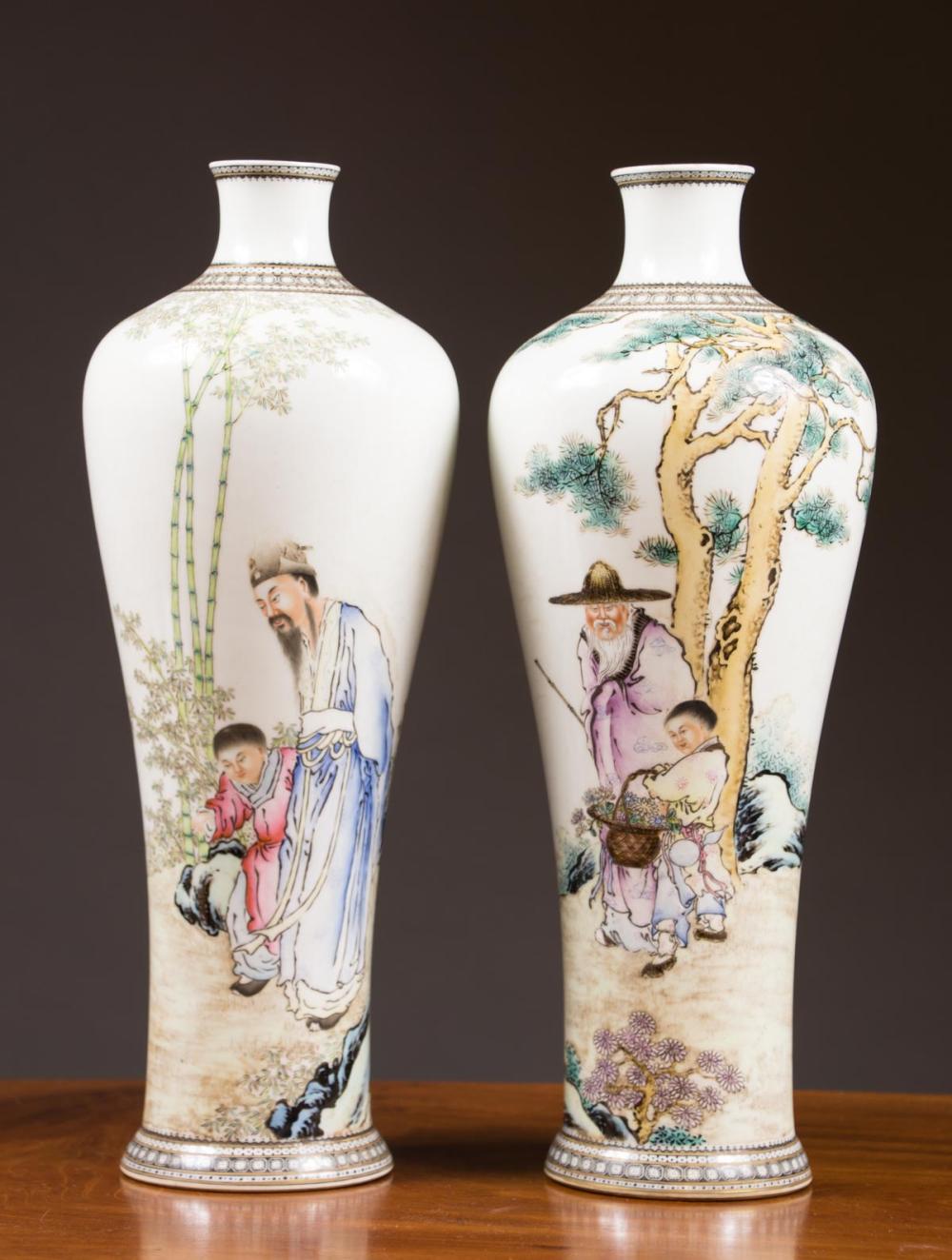 PAIR OF CHINESE REPUBLIC FAMILLE