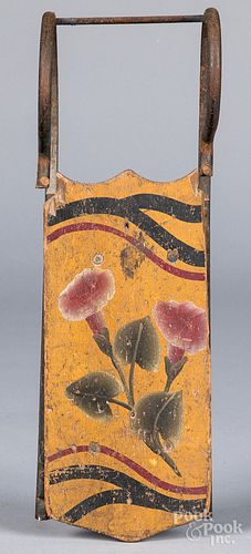 MINIATURE PAINTED SLED, LATE 19TH C.Miniature