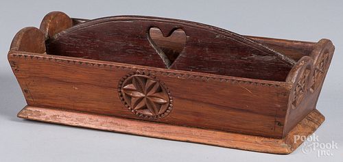MAHOGANY KNIFE BOX, 19TH C.Mahogany