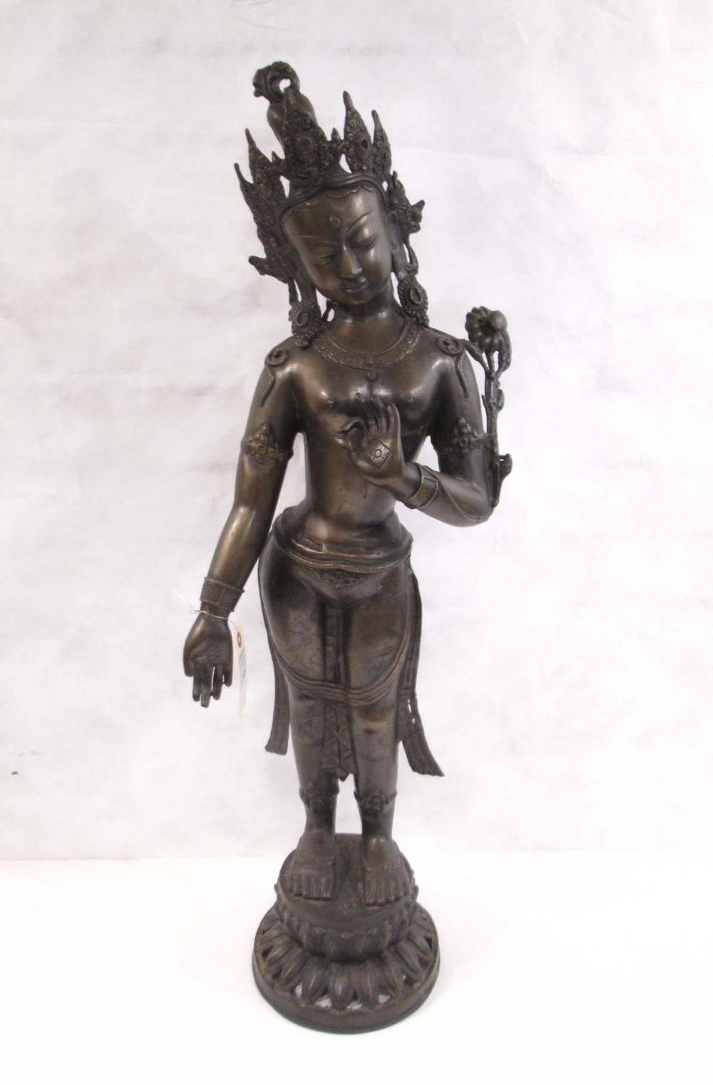 NEPALESE BRONZE TARA BUDDHA STATUE  3152ed