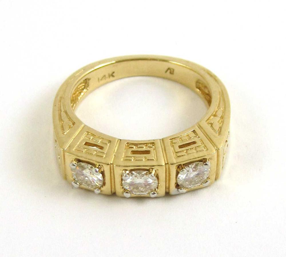 MOISSANITE AND FOURTEEN KARAT GOLD