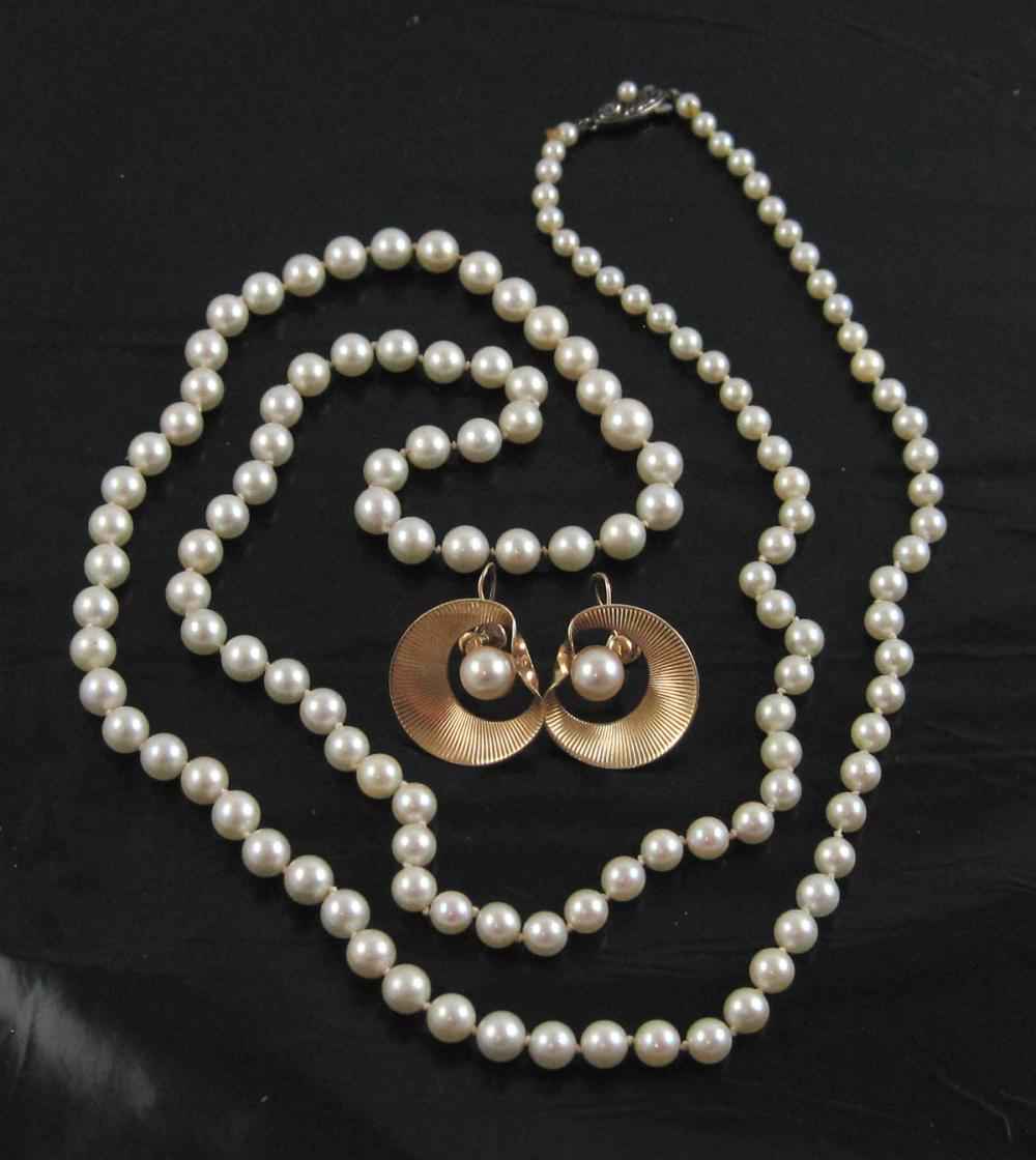 PEARL NECKLACE AND EARRINGS 37  315350