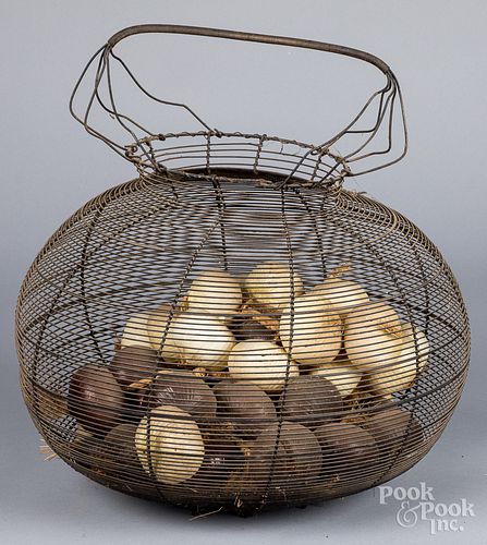 LARGE WIRE BASKET WITH COMPOSITION 315365