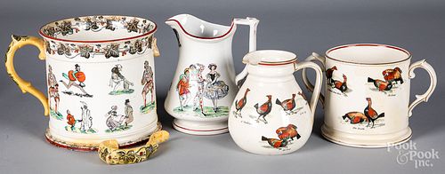 TRANSFERWARE PORCELAIN, 19TH C.Transferware