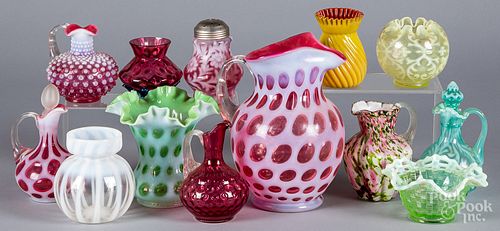 LARGE GROUP OF VICTORIAN GLASS,