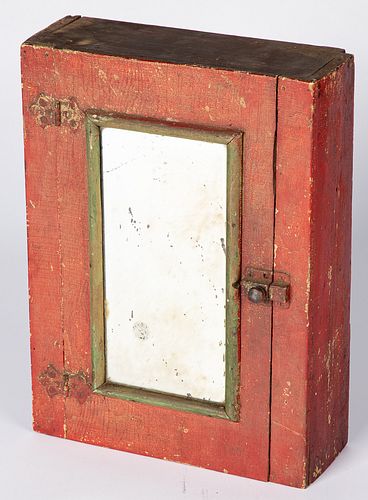 SMALL PAINTED PINE HANGING CUPBOARD  31542f