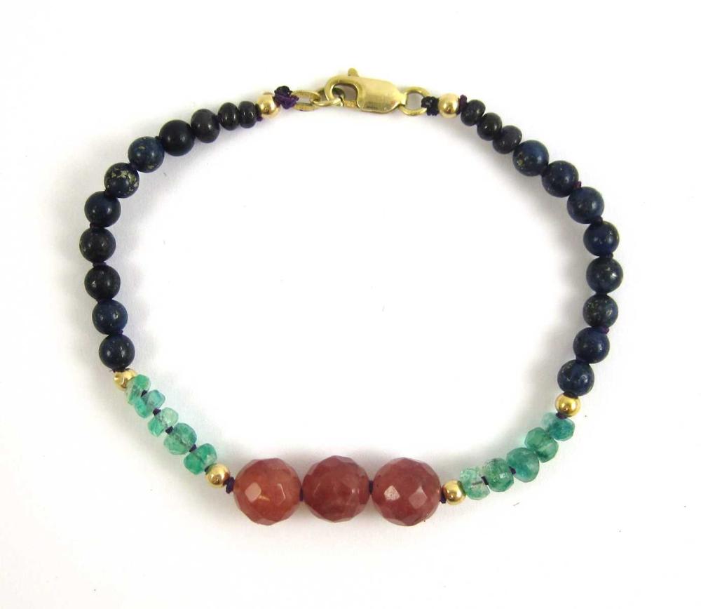 RED AVENTURINE EMERALD AND LAPIS 31543a