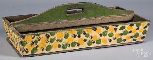 PAINTED PINE TOOL CARRIER, 19TH