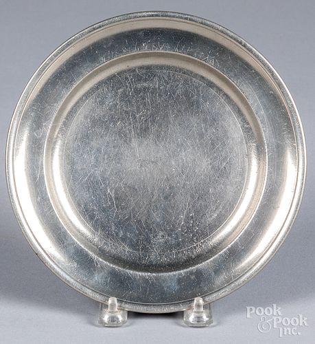 ALBANY, NEW YORK PEWTER PLATE,