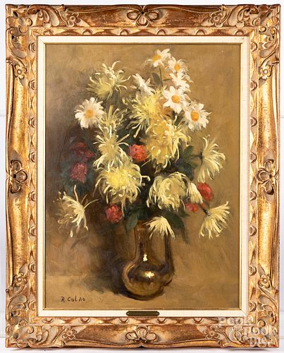 RUDY COLAO OIL ON BOARD FLORAL 315482