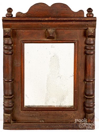 EARLY MIRROR, WITH WALNUT FRAMEEarly