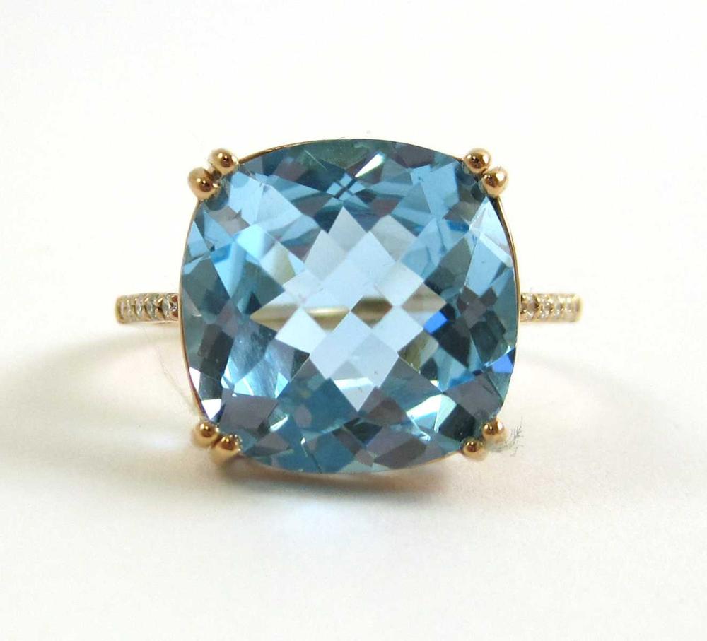 BLUE TOPAZ DIAMOND AND FOURTEEN 3154a0