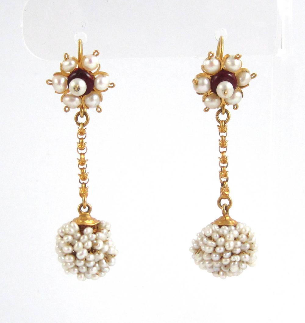 A PAIR OF PEARL CLUSTER AND TWENTY TWO 3154a4