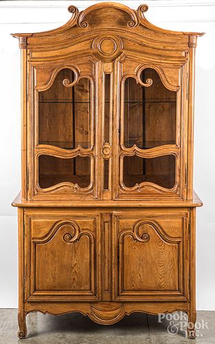 FRENCH PROVINCIAL PINE CUPBOARD,